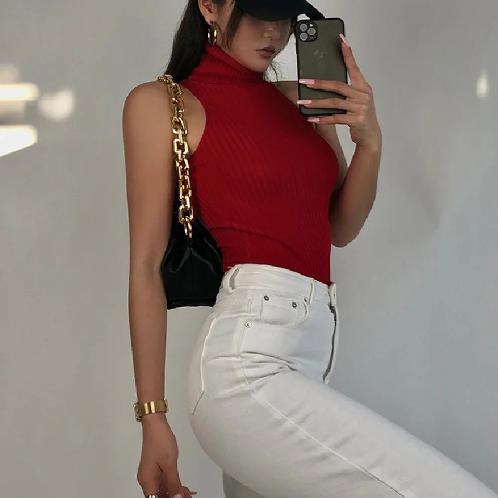 

For Daily For Holiday Off Shoulder Tank Tops Regular Length Suitable For Autumn Suitable For Winter Moderate Elasticity