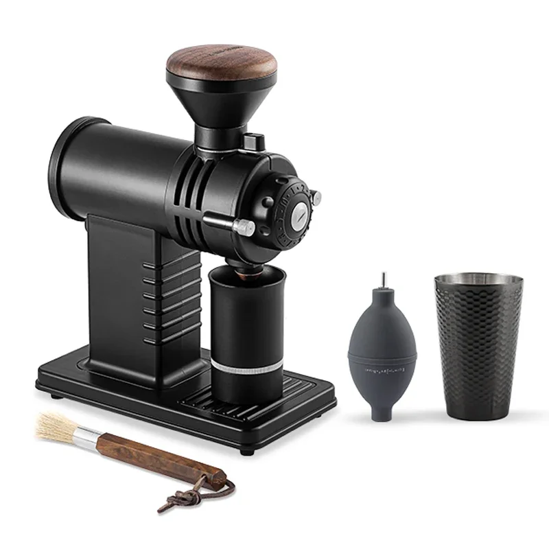 

Adjustable Electric Coffee Grinder 78mm Blades with Espresso Sifter Dosing Cup &amp Brush Set Coffee Bean Hopper