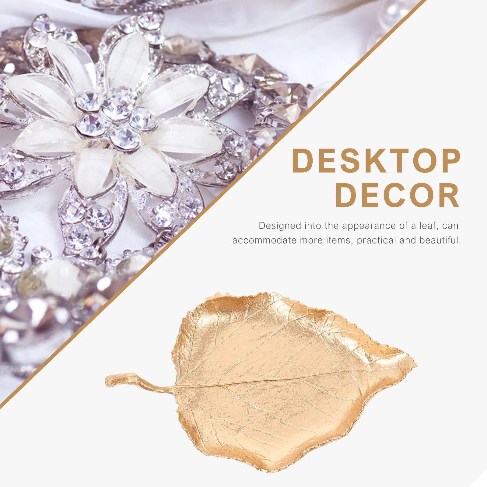 1Pcs Leaf Jewelry Tray High Quality Decorative Storage Plate Organizer Display Tray Desktop Storage Holder Home Decor