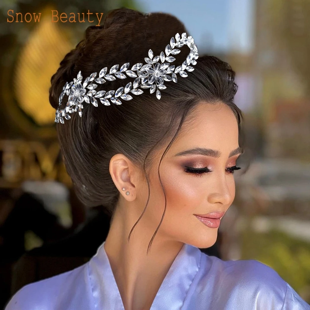 DZ002 diademas de boda con diamantes de imitación para novias, Tiaras hechas a mano, tocados nupciales plateados, tocado de boda de cristal, Tiaras de fiesta