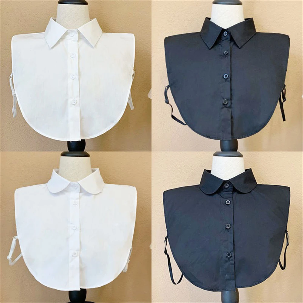 

Female Vintage Fake Collar Detachable Shirt Shawl Adjustable Stand-up False Collar Versatile Half-length Ties Blouse Accessories