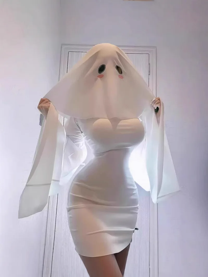 Mrs. Xingzi conservative ghost girl Halloween cross dressing cosplay women's clothing, wearing two sexy slim fishtail dresses