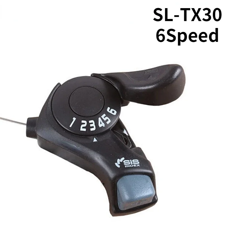 SHIMANO-palanca de cambios Tourney SL TX30 para bicicleta, 6/7s, 18/21 velocidades, cable de engranaje interno incluido, 3 velocidades