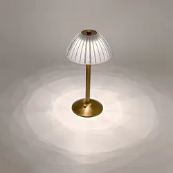 Crystal desk lamp touch switch bedroom bedside lamp retro high-end study art decorative lamp