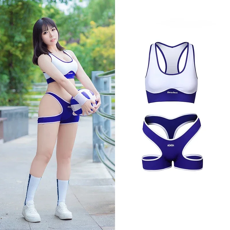 Hollow Hip Lifting Gymnastics Leotard for Women Sexy Anime Cos Sports Shorts Romper