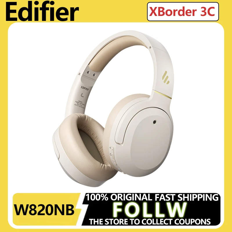 Edifier W820NB Wireless Bluetooth Earphones Head-mounted -48dB Deep Noise Reduction Long Battery Life Gift Game Music Earphones