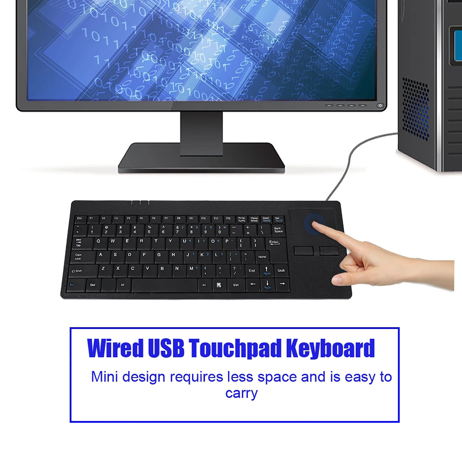 

Проводная клавиатура Мини-USB-клавиатура Проводная USB-клавиатура Встроенная сенсорная панель HUB-порт Клавиатура 86-клавиш Mute Ультратонкая клавиатура для ноутбука Стол