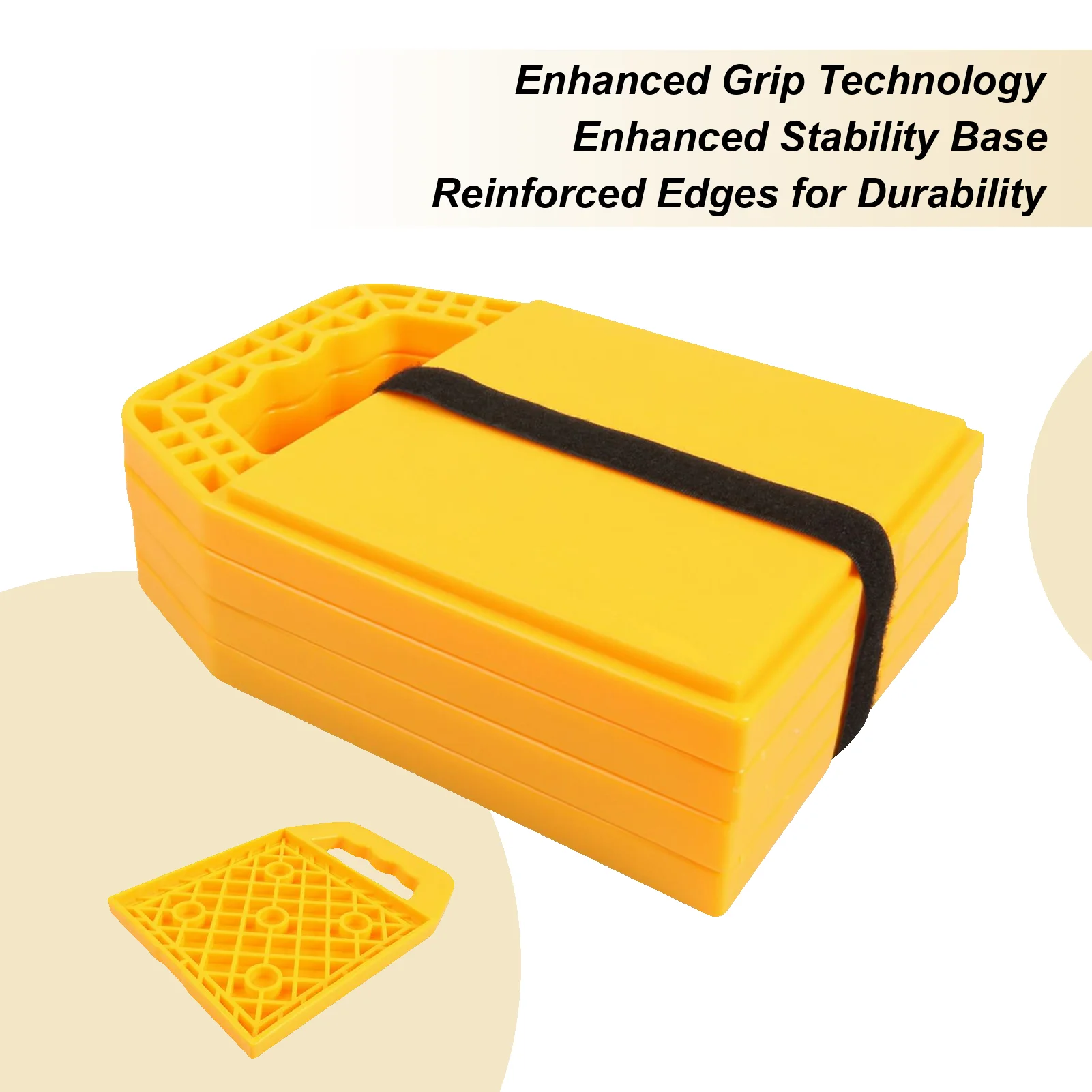 

4 шт. подушечки для домкрата для автодома, сверхмощный противоскользящий стабилизирующий блок, стабилизирующие подкладки для домкрата для автофургона, прицепа, буксировочного грузовика, коврик для домкрата