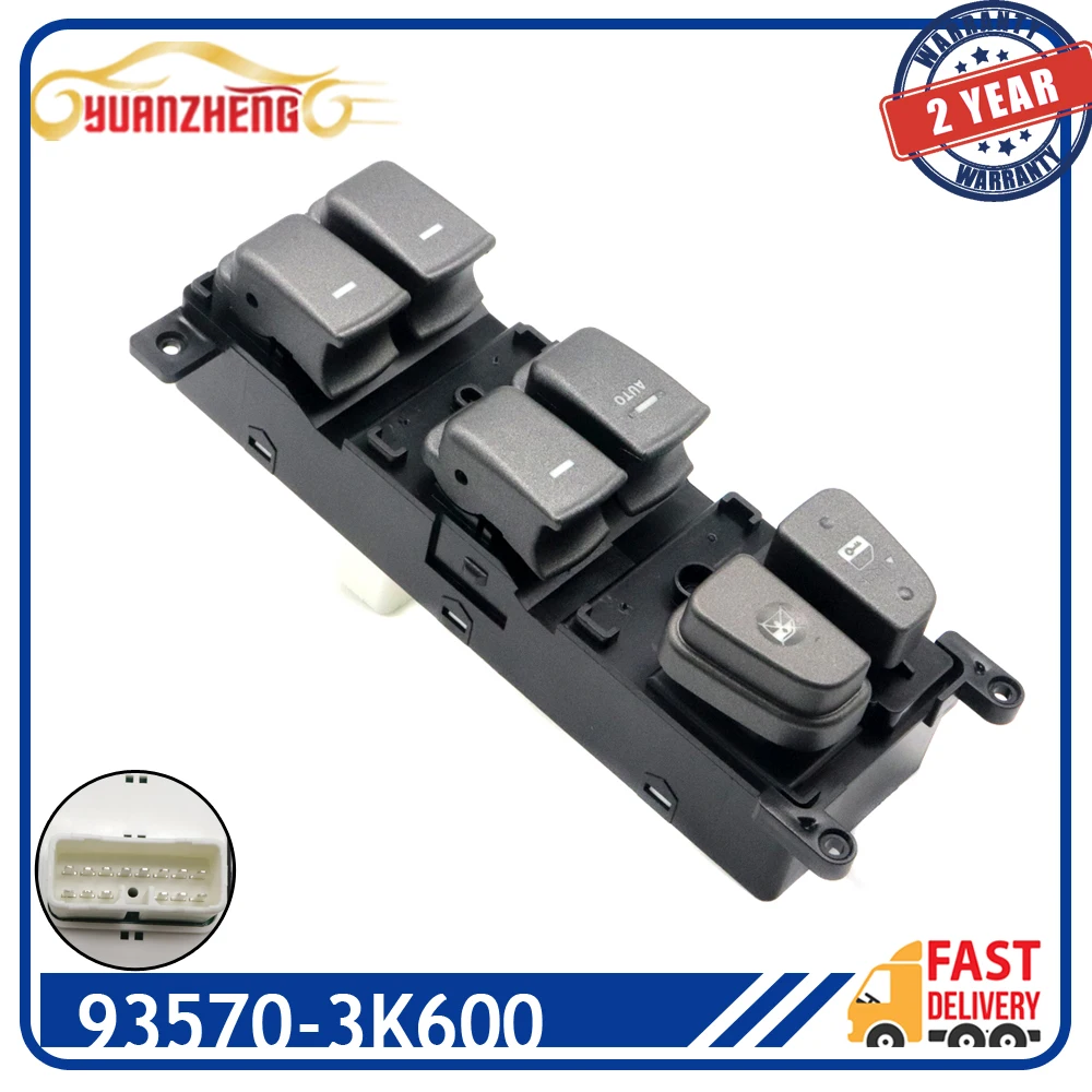 

93570-3K600 935703K600 Новая передняя левая сторона водителя, главная кнопка управления стеклоподъемником для Hyundai Sonata 2008-2010