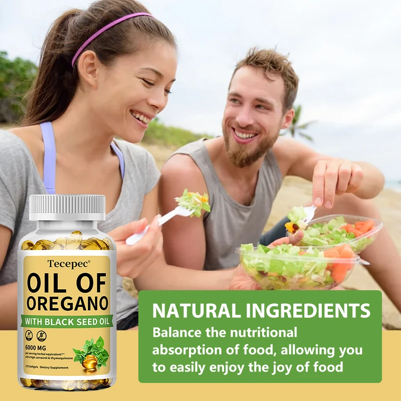 Oil of Oregano with Black Seed Oil, 30/60/120 Capsules– 20:1 Extract - Antioxidant Immune Health Support, Non-GMO Supplement - Image 3
