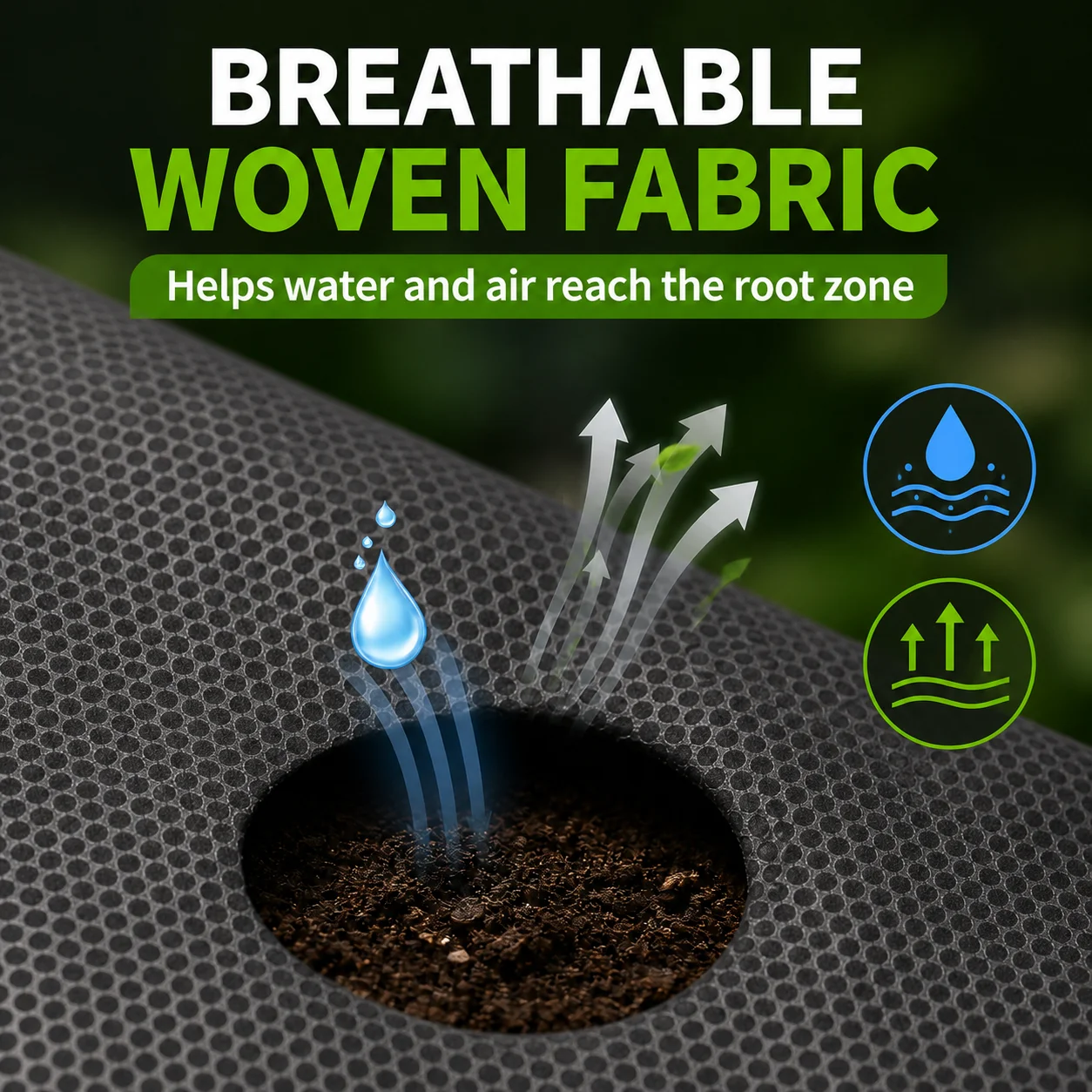 PLA Degradable Weed Barrier Fabric with Pre-Cut Planting Holes Garden Ground Cover Mat Weed Control Cloth for Vegetable Sapling
