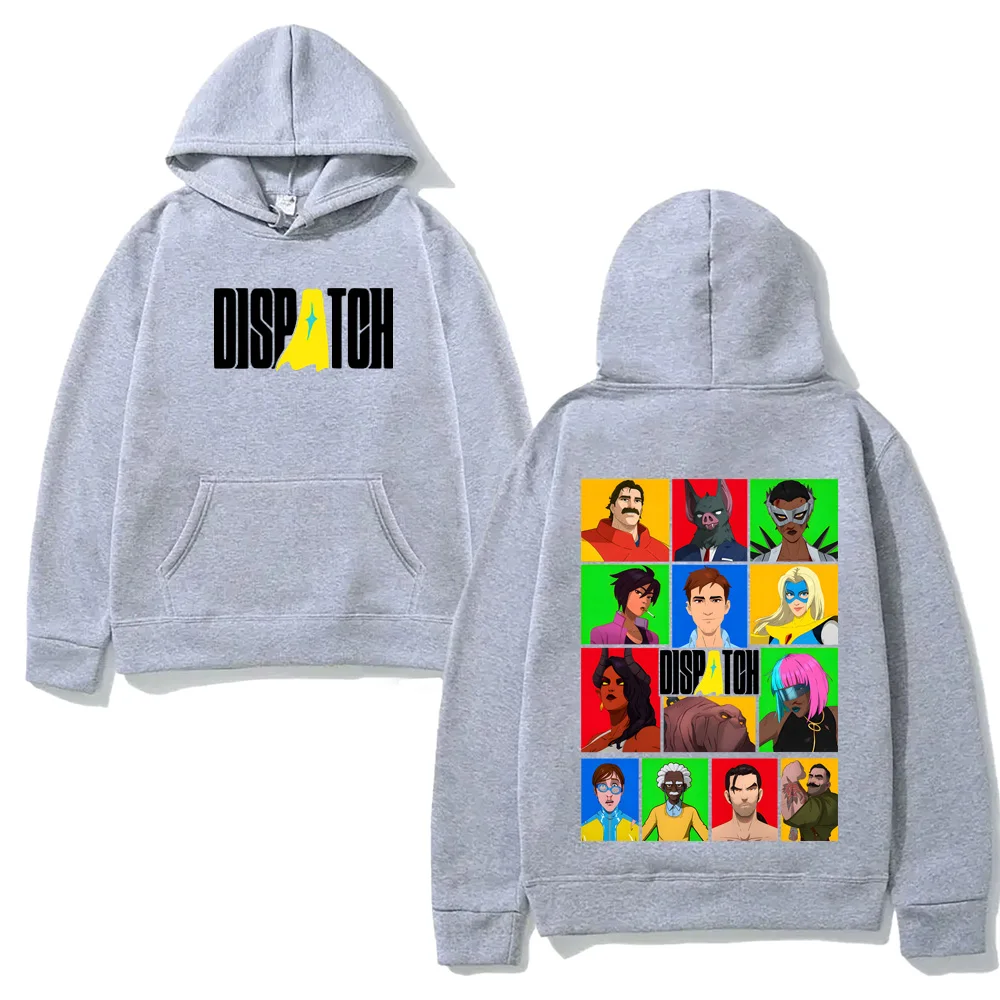 

Dispatch HOODIE Manga style game logo collage pattern printing High Quality for Autumn/Winter Moletom with Hooded Fleece Hoody