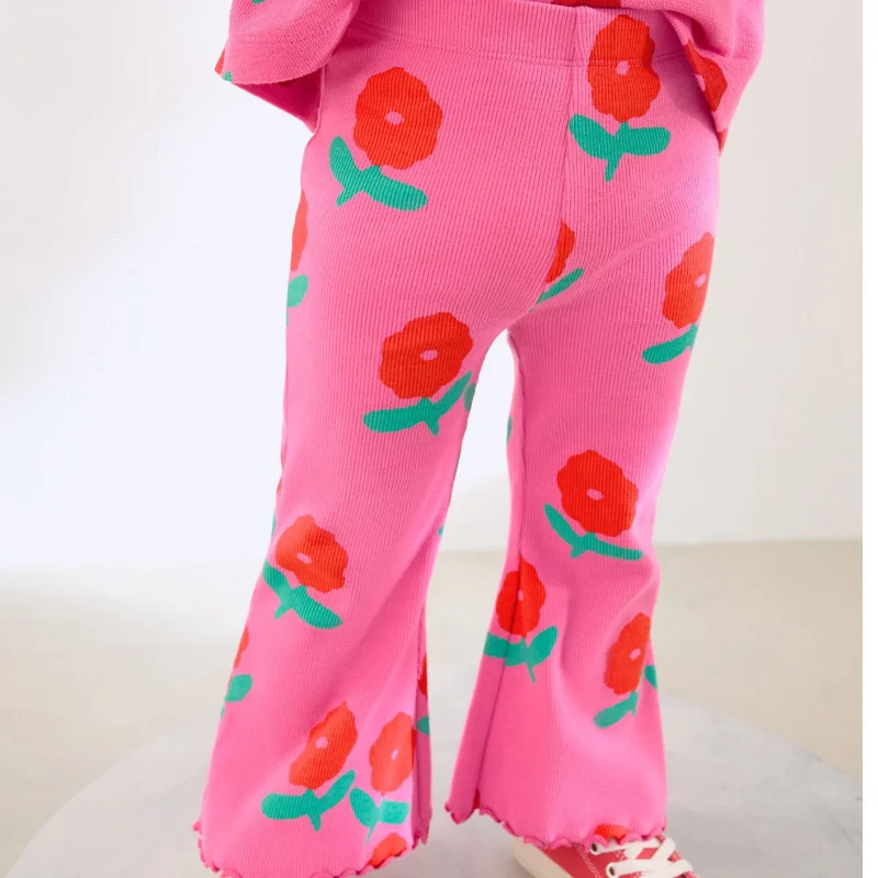 

Jumping Meters 2-7T Solid Boot Floral Printed Full Length Hot Selling Girls Leggings Pants Pencil Pants Autumn Kids Trousers