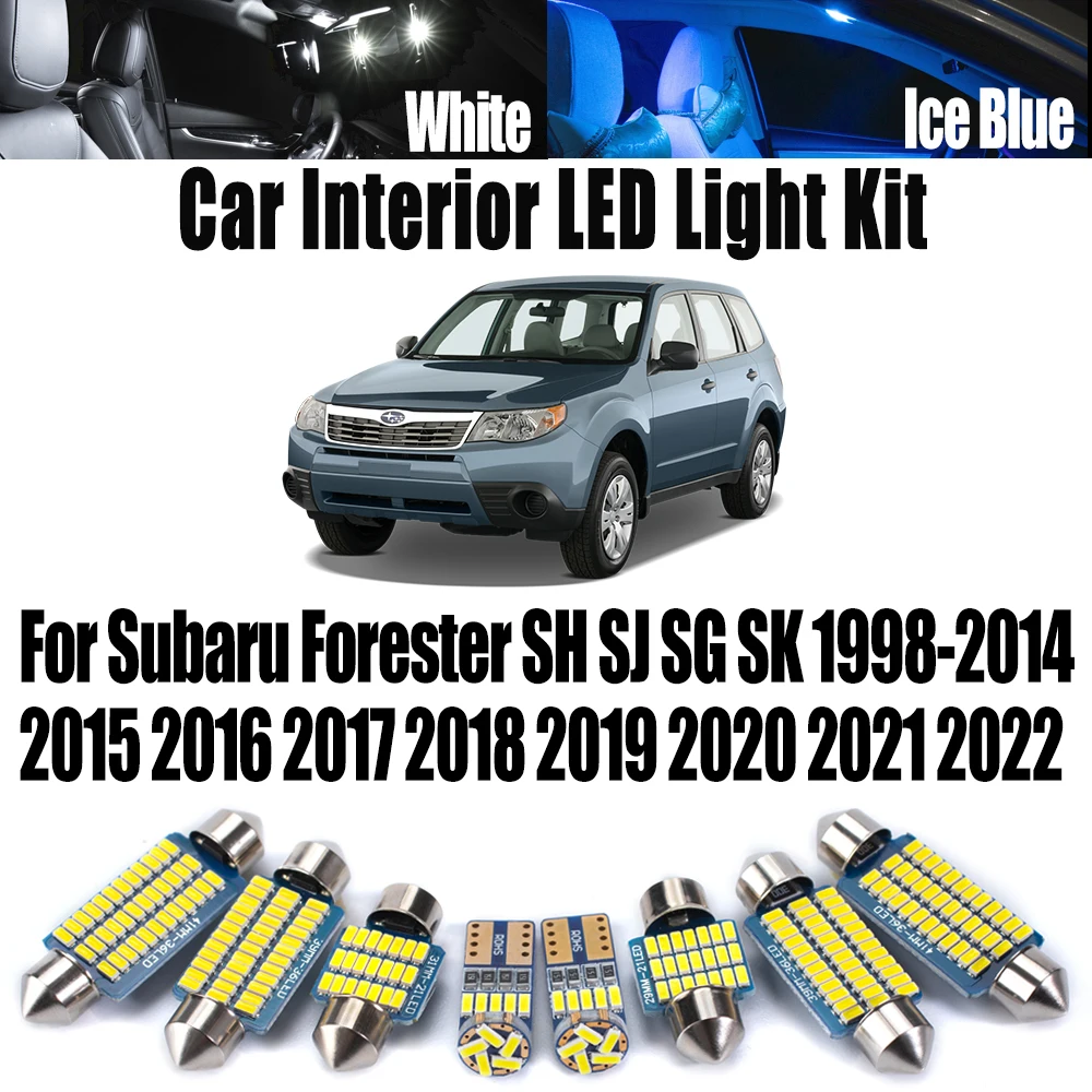 Car LED Interior Map Light Kit For Subaru Forester SH SJ SG SK 1998-2015 2016 2017 2018 2019 2020 2021 2022 Reading Bulbs Canbus