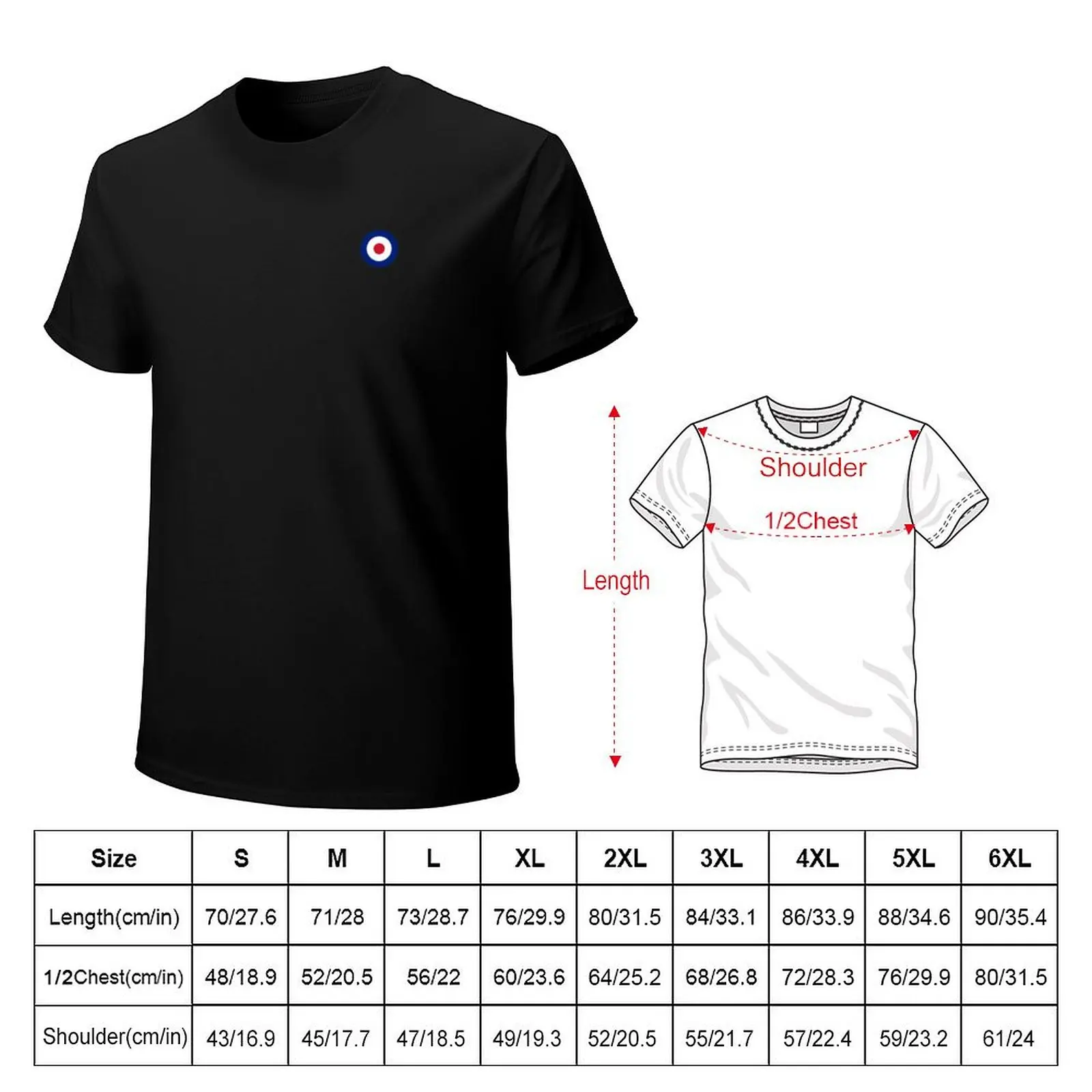 Mod target symbol T-Shirt Daily Wear Print T-Shirt