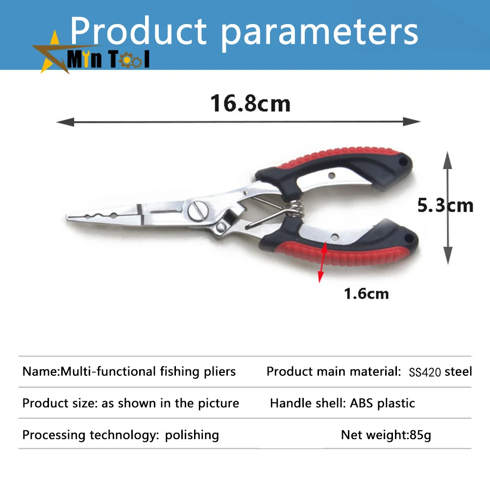 Line Cutter Scissors Lure Fishing Pliers Sturdy Long Nose Hook Multifunction Remover Hand Repair Tools