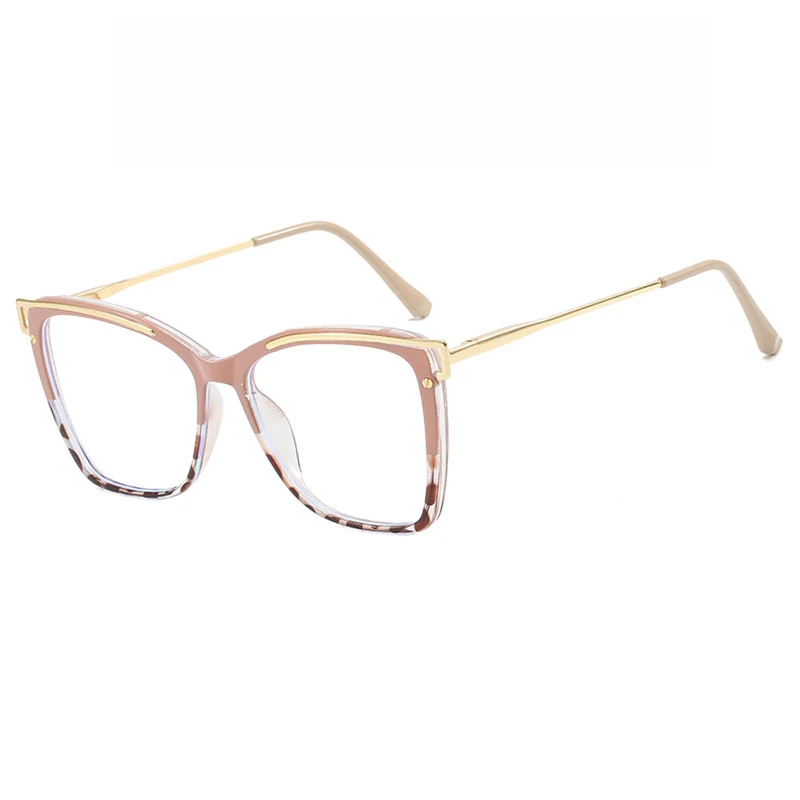 

TR90 fashionable cat-eye large frame glasses for European and American women to wear anti-blue light glasses