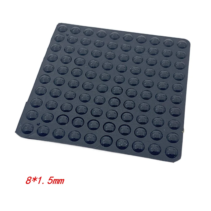 6-10mm*1.5-4mm 100pcs Self Adhesive Round Soft Silicone Rubber Bumpers Clear Black Anti Slip Shock Absorber Feet Pads Damper