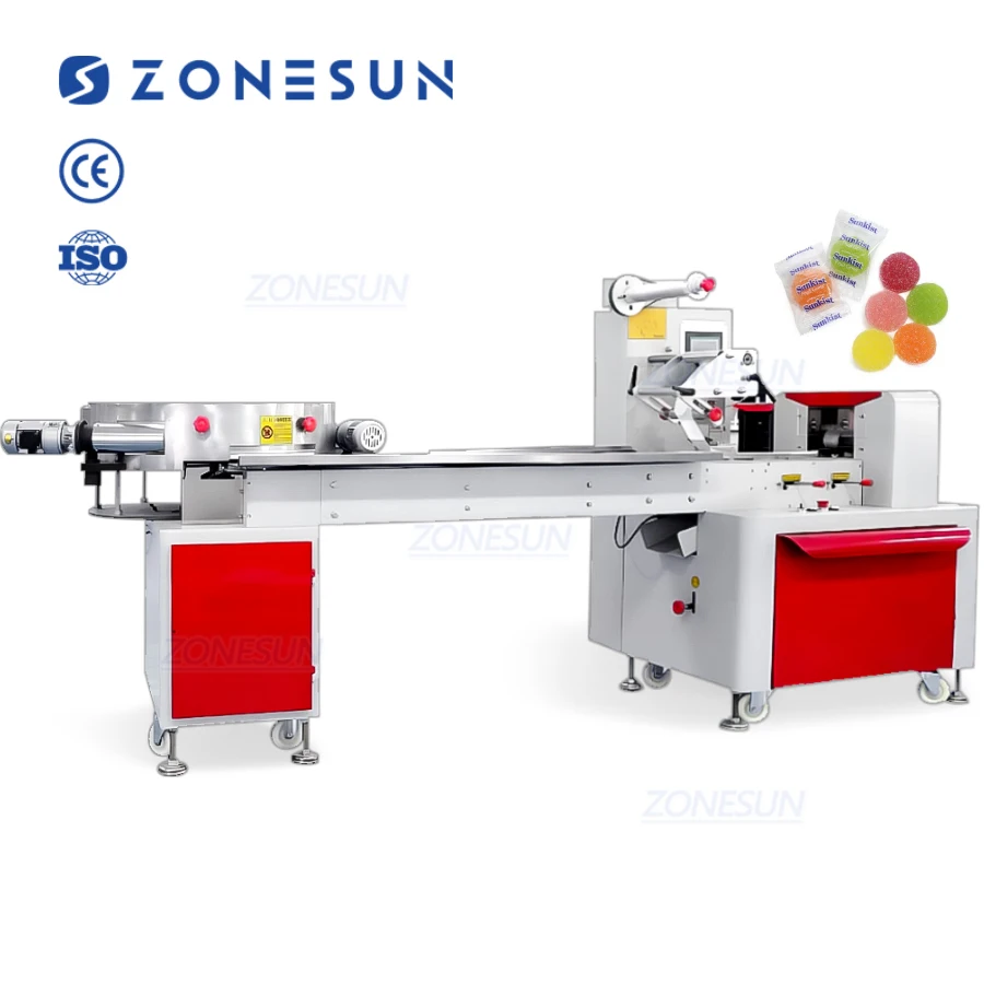 ZS-CFW1000A High Speed Automatic Servo Horizontal Candy Pillow Flow Wrapping Packing Machine
