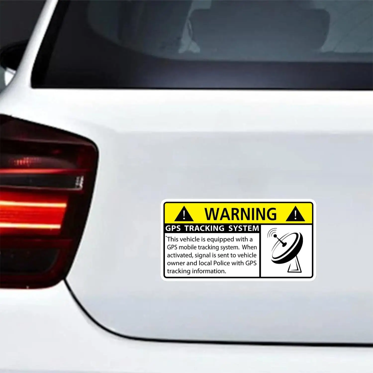 GPS Anti Theft Security Warning Alarm Sticker Decal Car Jet Ski Motorcycle Van Scratch-Proof Sunscreen