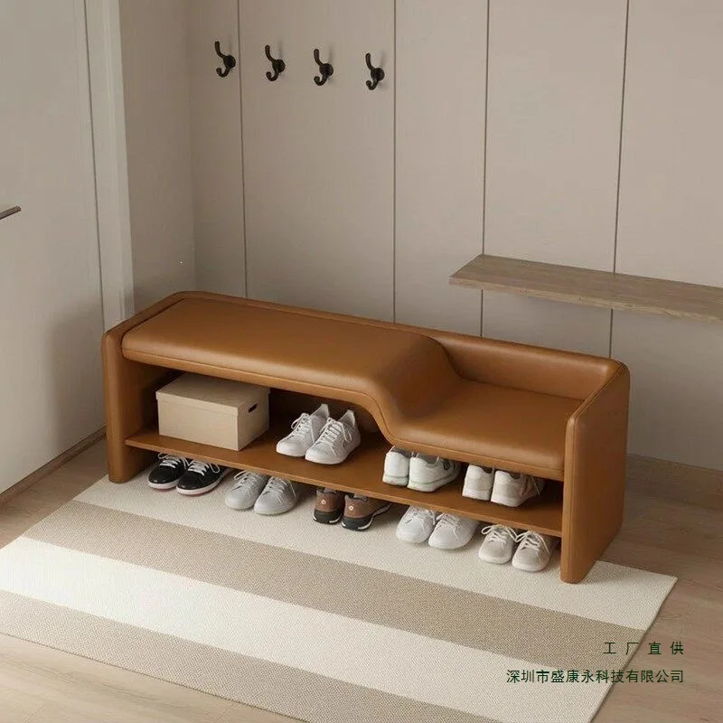 

HYS parent-child home stool entry door simple light luxury high sense home door can sit shoe stool shoe rack shoe stool