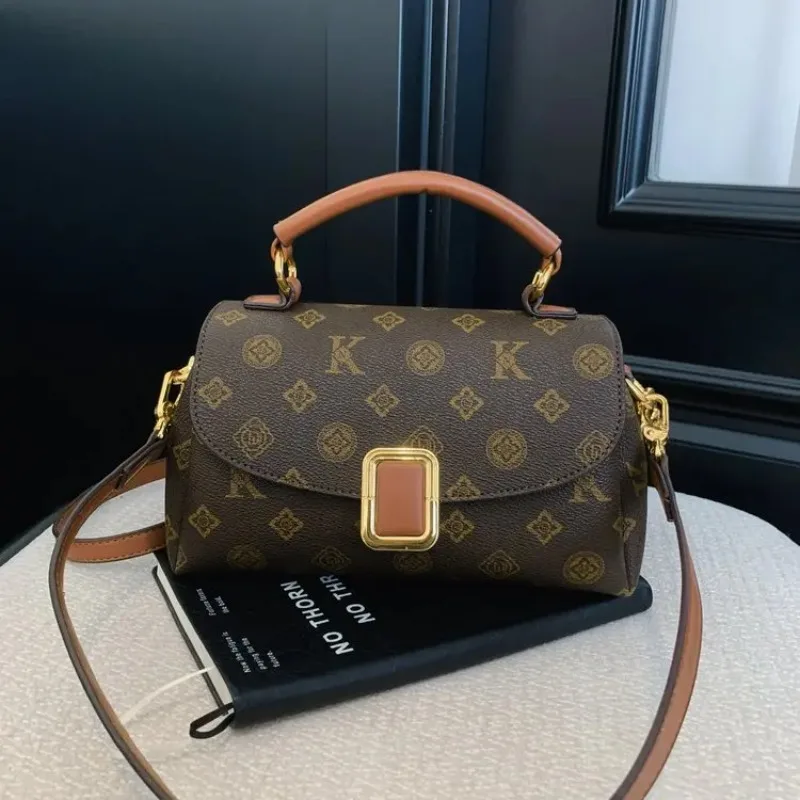 

Large Capacity Square Satchel Diaper Bag For Women Luxury Tote Messenger Purse Original Retro Textured Leather Casual