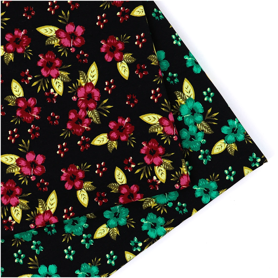 Floral Pure Cotton Fine Corduroy Fabric For Sewing Dress Coat DIY Handmade Clothes Decoration Material