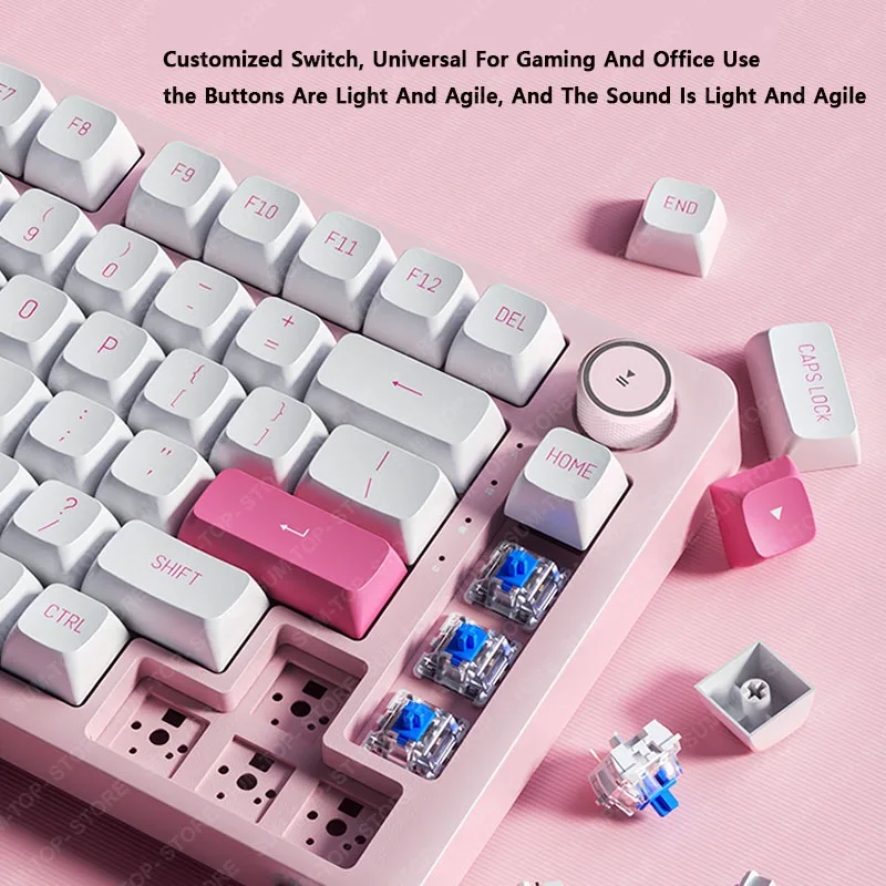 SU75 2.4G Wireless Bluetooth Wired Three-mode Mechanical Keyboard Hot Swap Gasket Structure Ergonomic Full-key Gaming Keyboard