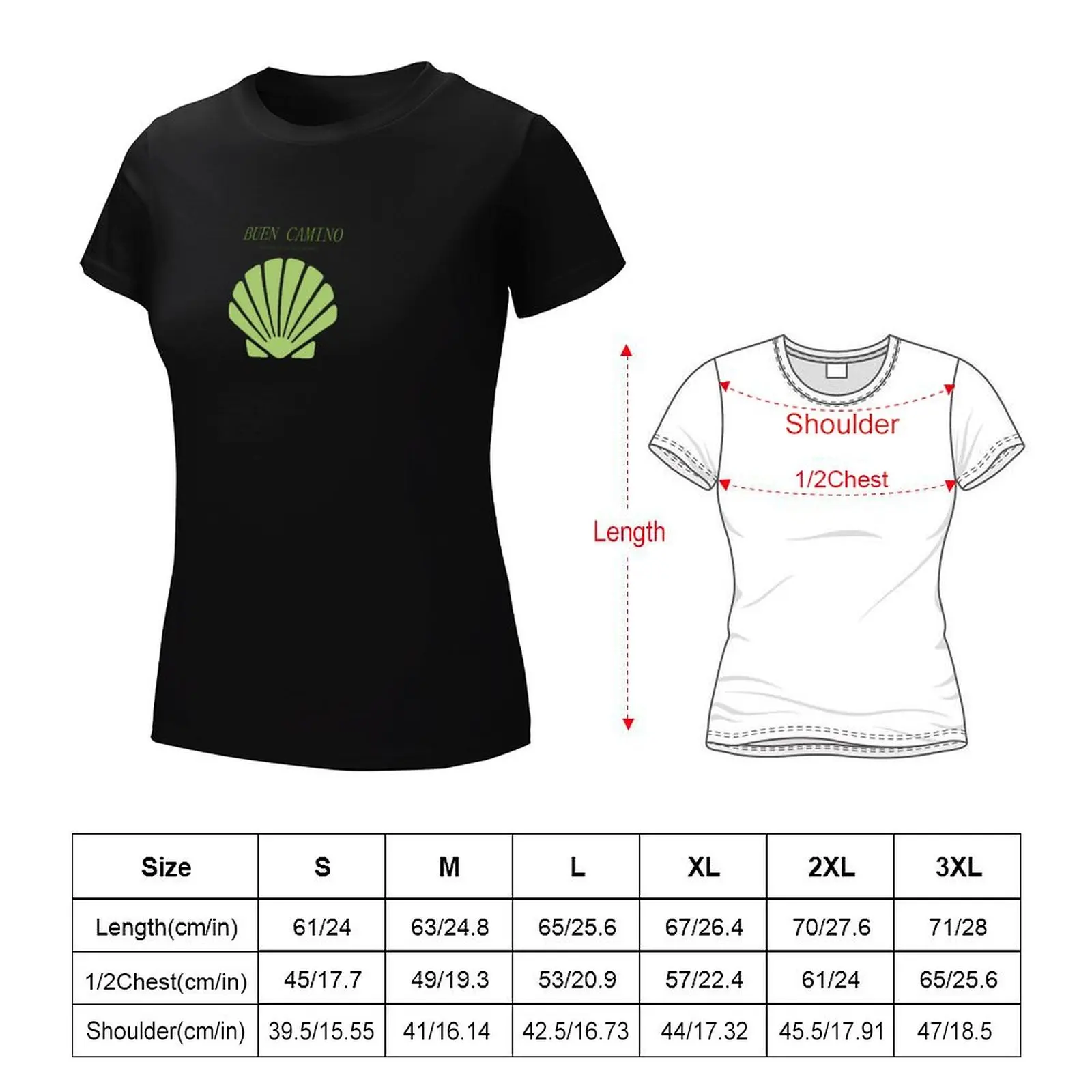 Buen Camino Santiago de Compostella T-Shirt summer top summer tops funny tops Top Women