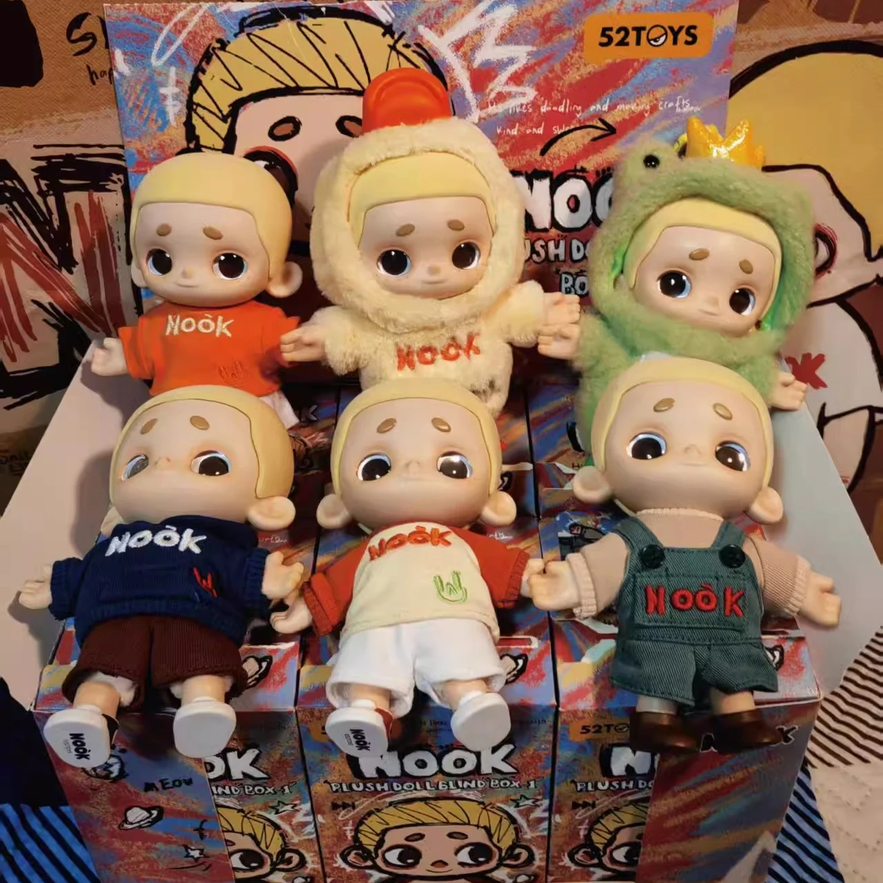 

52TOYS NOOK OOTD Series слепая коробка экшн-фигурка плюшевая виниловая кукла милые мальчики аниме брелок Mystery Box коллекция модель игрушки подарок