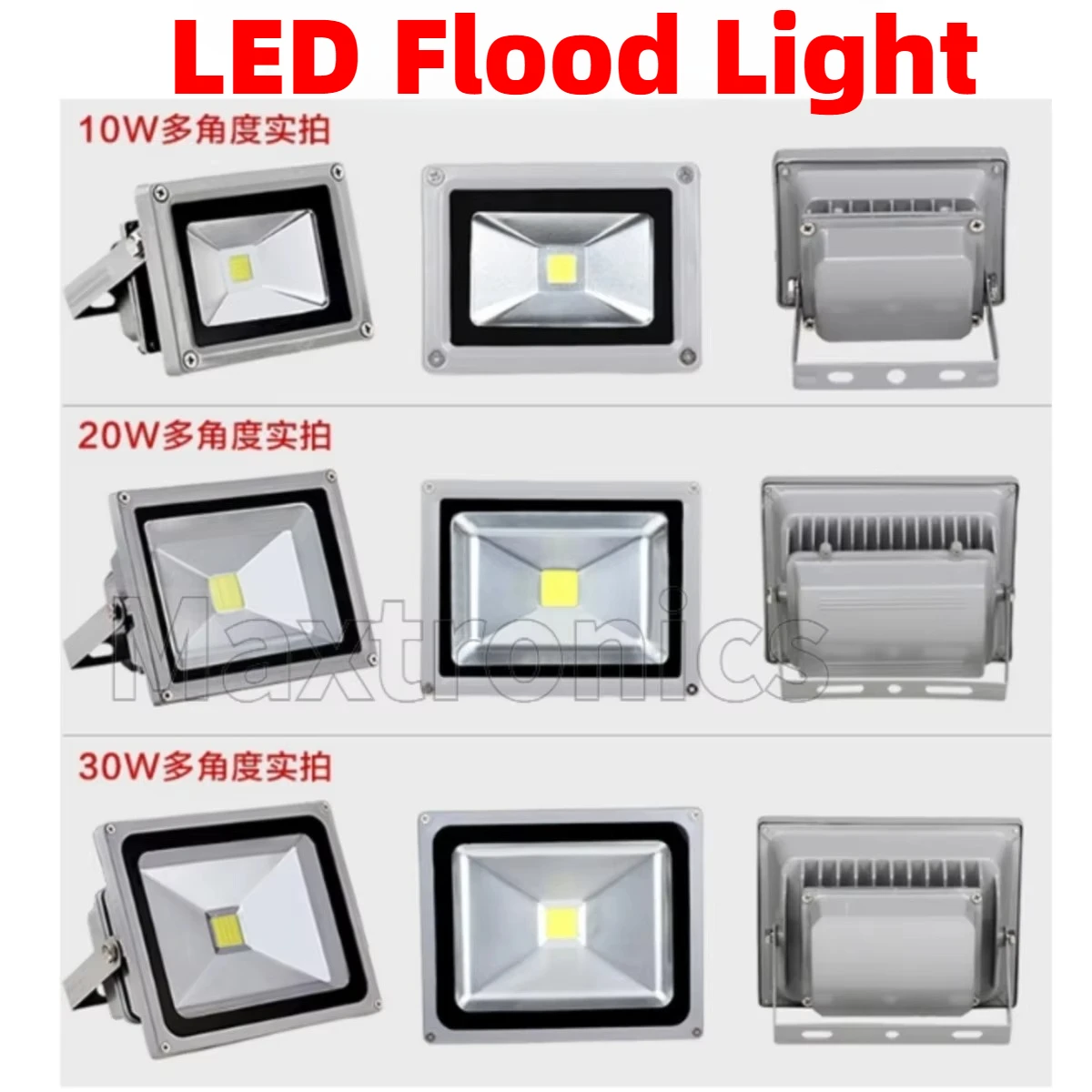 LED Spotlight Outdoor Garden Flood Light 10W 20W 30W  Warm White/White/Yellow/RGB/Green/ IP65 Waterproof for Projector Lighting