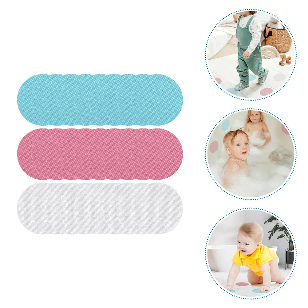 

36pcs Anti-Slip Stickers For Bathtub Floor Bathroom Non-Slip Decals Textured Peva Round Floor Stickers Home Safety Waterproof