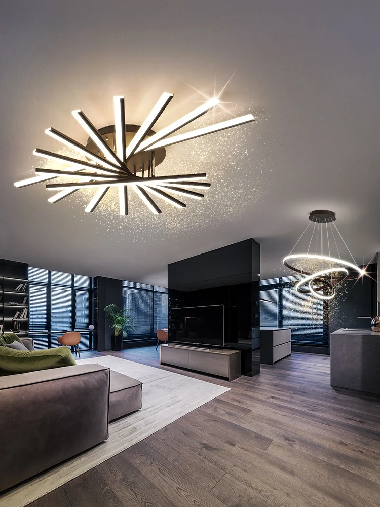 Modern LED Ceiling Lamp Home Dining Living Room Bedroom Decoration Long Head Acrylic Strip Light Kitchen Chandelier Fixtures