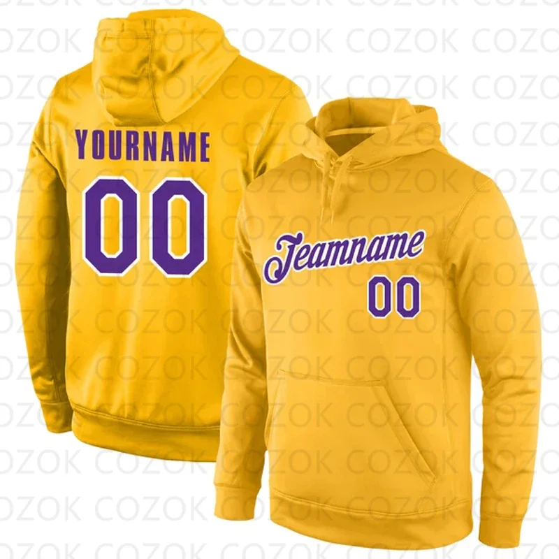 Customized Hoodie Yellow Jersey 3D Printed  Unisex Pullovers Hoodie Casual Sweatshirts