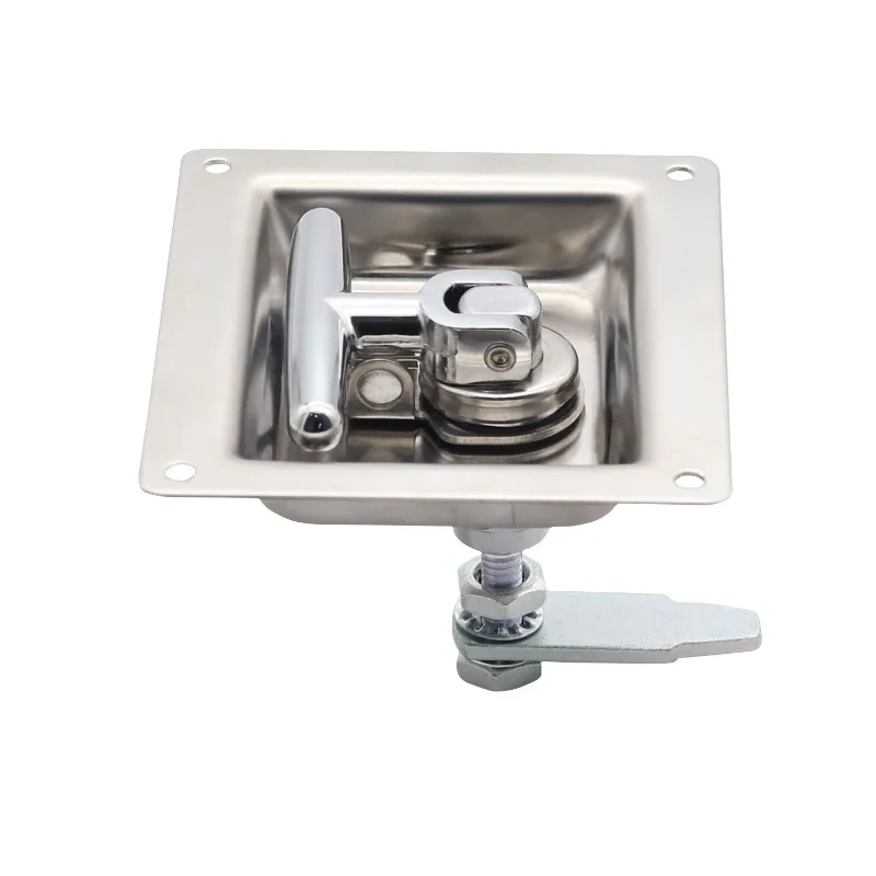 

Stainless Steel Panel T-Folding Handle Handle Door Lock Square Tool Lock Embedded Cabinet Lock