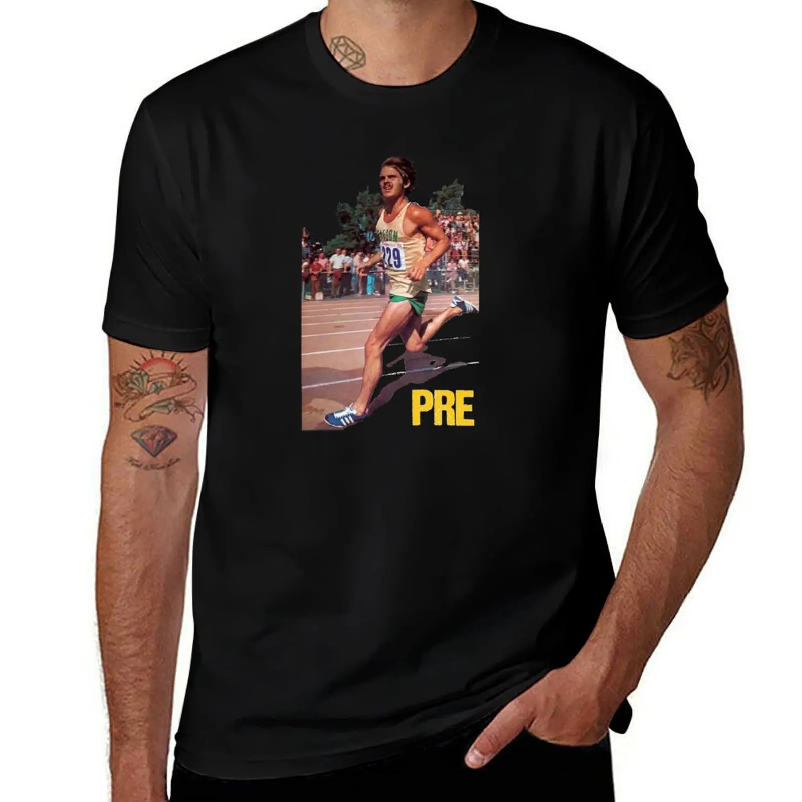 

Steve Pre Prefontaine T-Shirt man t shirts cotton t shirt man designer T-Shirt