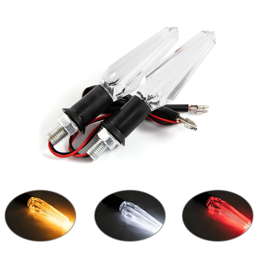 1Pair Motorcycle Turn Signal Light Clear Lamp Body DC 12V Turning Indicator Super Bright Indicator Light For Motorcycle Scooter