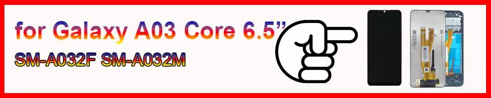New LCD for Samsung Galaxy A03S A037U LCD Display Touch Screen Digitizer Assembly Replacement for Samsung A03S LCD With Frame