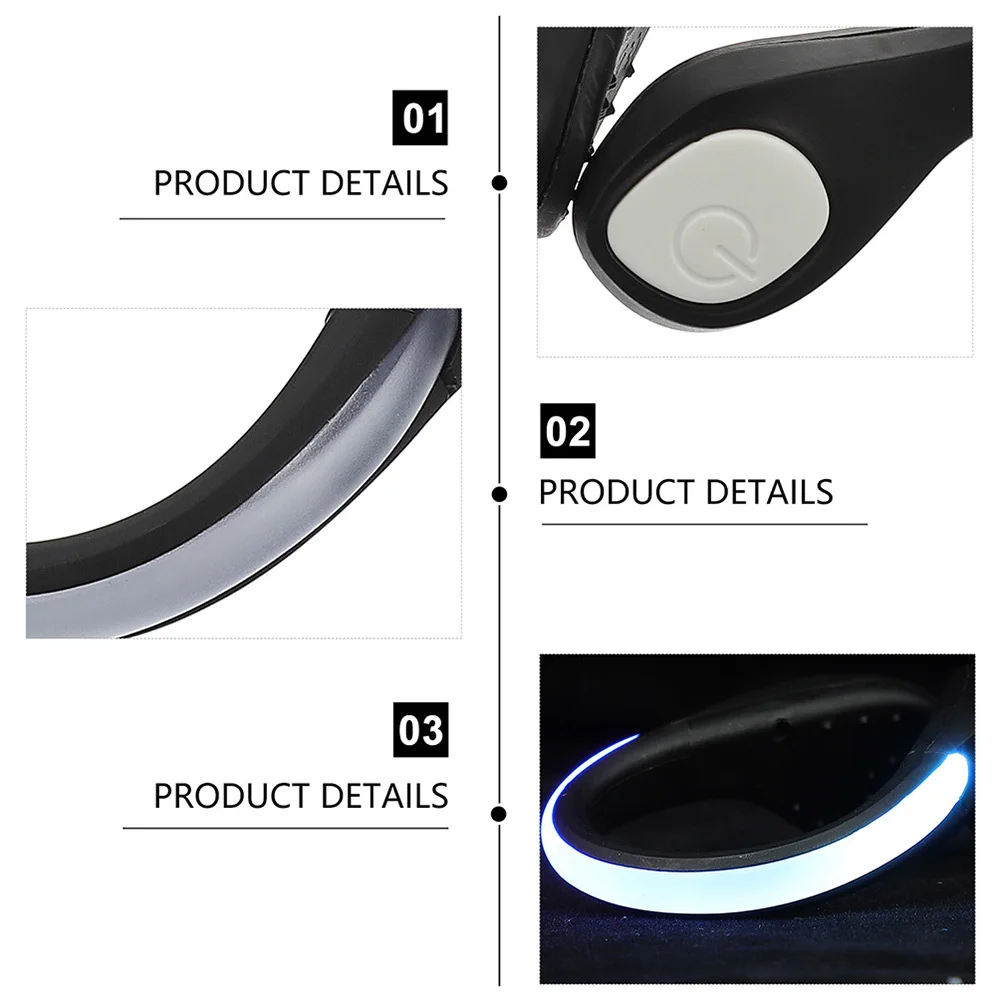 

2Pcs Night Running Shoe Clips LED Luminous Flashing Safety Warning Light Clip for Cycling Jogging Outdoor Sports