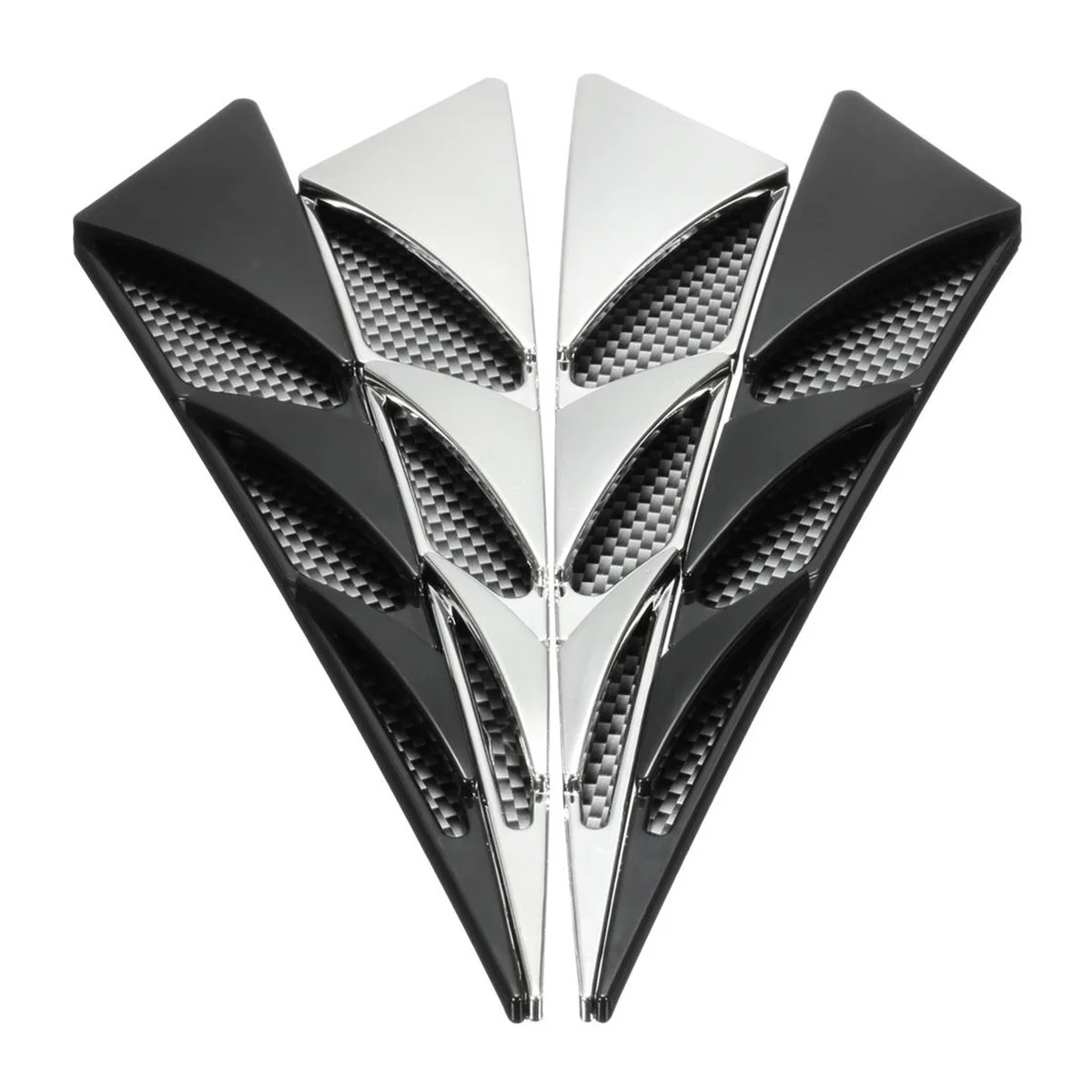 

Black ABS Plastic Universal Car Bonnet Hood Vent Side Vents Decor Easy Surface No Drill Refit Car Bonnet Accessories