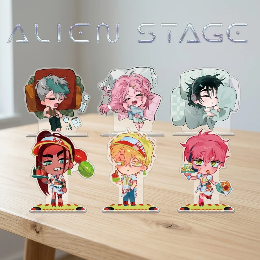 Alien Stage Series 2026 Newest Acrylic Stand Ivan Till Mizi Q Version Sleep And Waiter Outfit Figure Nice Gift For Fans Keychain