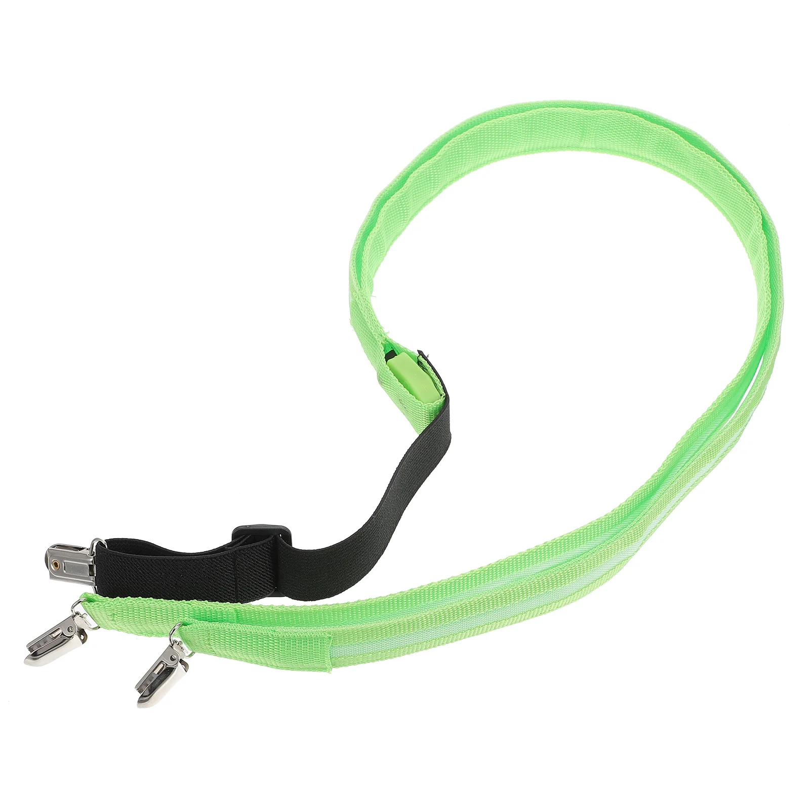 LED Clip-on Suspenders Yellow Adjustable Elastic Y-Shaped Printing Glowing Tpu Braces for Festival Party