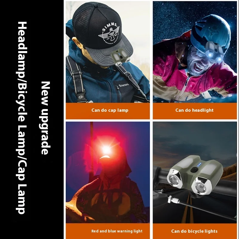 Super Bright Sensor Headlamp Induction Hat Clip Lamp Portable Waterproof Cycling Fishing Camping Head Mounted Hat Clip Light