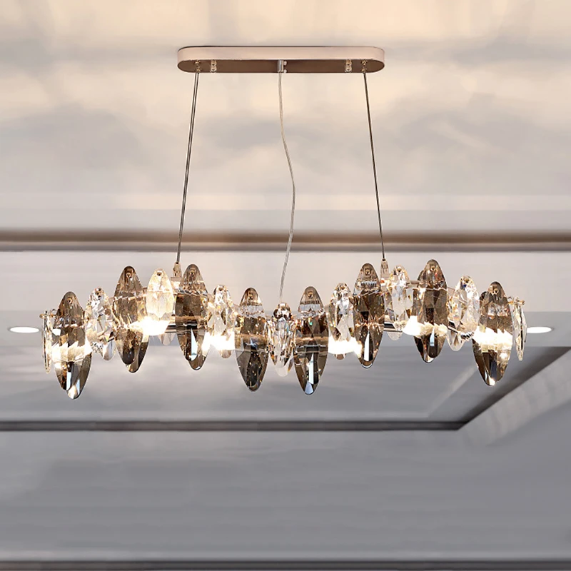 Crystal 2024 New Trend Gold Silver Modern Independent Designer Chandelier LED Light Fixture Luxury Home Appliance Home Decor