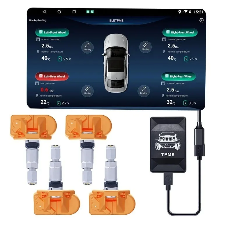 

TPMS for Android navigation USB port BL5.2 4 sensor Tire Pressure Monitoring System wireless transmission