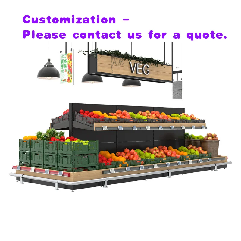 custom.Customized Height Color Increase Attractiveness Wood Iron Frames Plant Ceiling Box Supermarket Grocery
