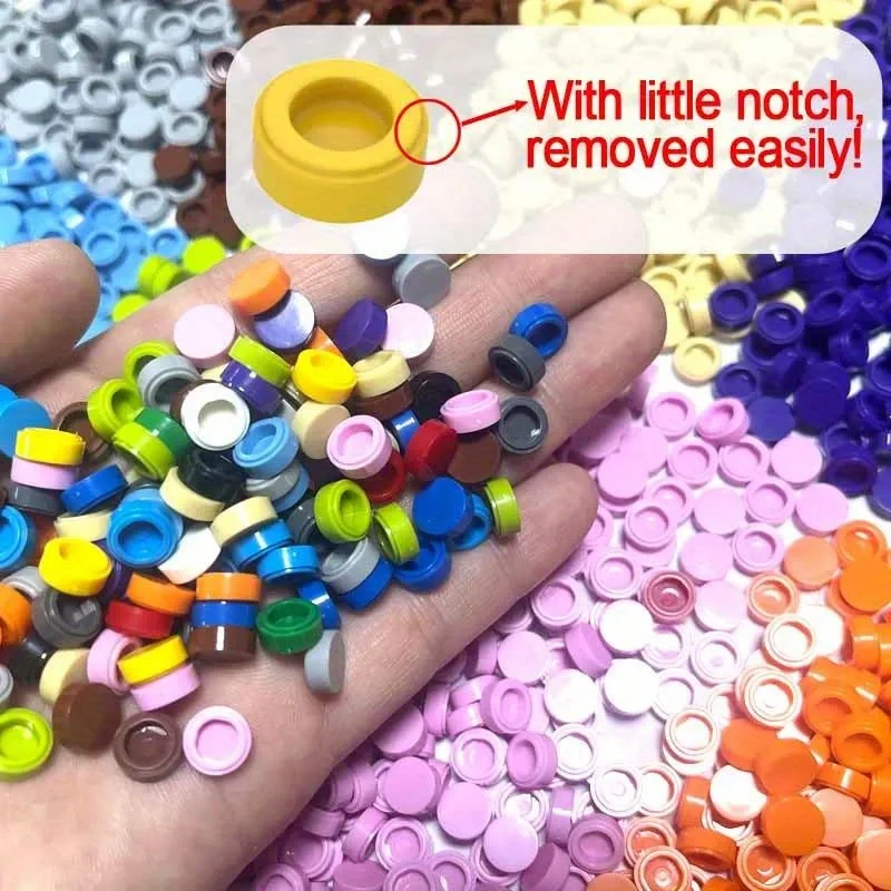 200pcs/lot Tile 1x1 Round Special Brick Building Block Small Particle Bulk Bricks Parts Diy Toy
