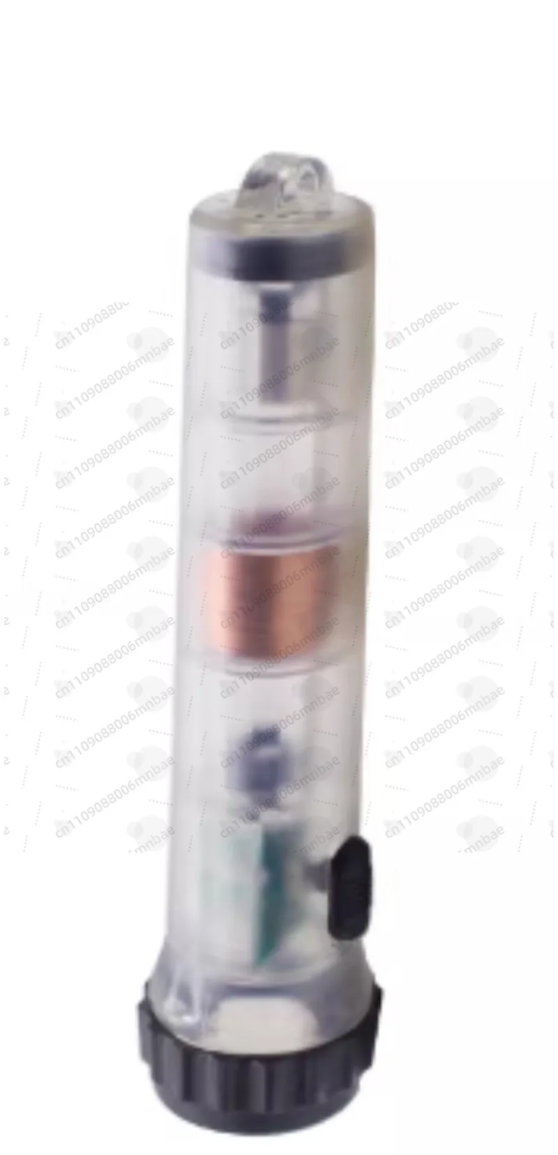 Flashlight Hand-cranked Shaking Charging Flashlight Strong Magnet Self-generated Transparent Emergency Fluorescent Flashlight