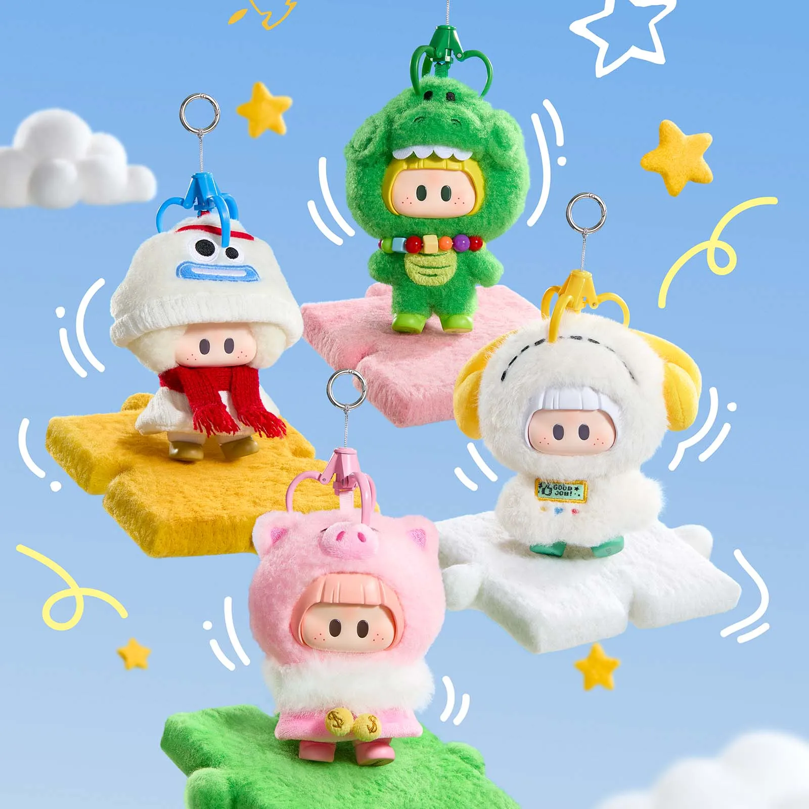MINISO YOYO Disney Toy Story 5 Blind Box Plush Keychain Bag Charm Pendant Vinyl Plush Figure Mystery Box Collectible Gift