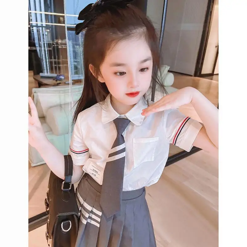 Faul grau jk Krawatten Frauen gestreifte Baumwolle Krawatte Mädchen japanischen Stil für jk Uniform niedlichen Krawatte Hemden Schulmädchen Accessoires – Detail 3